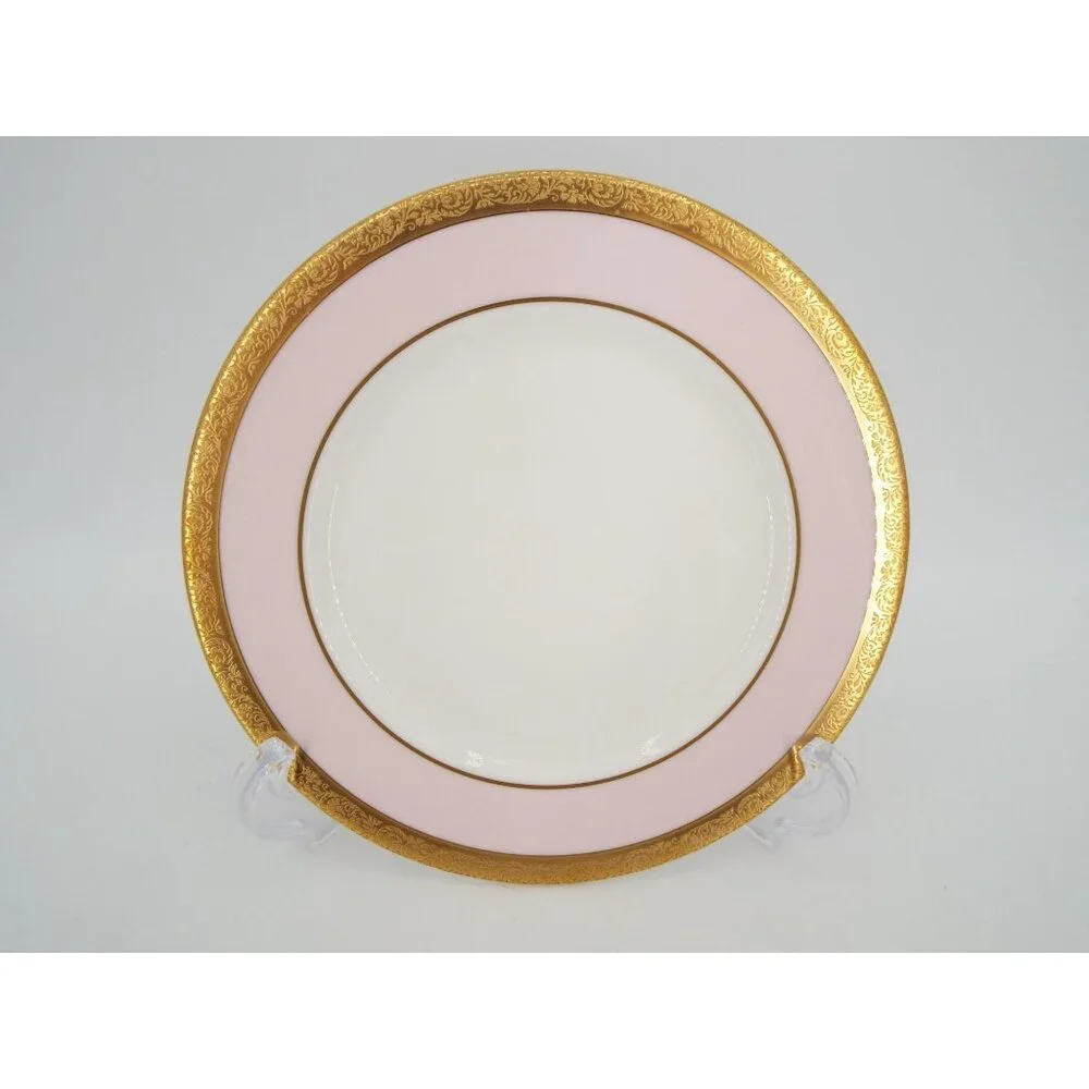 Pair of Mary Kay China Pink with Gold Encrusted Band 6.75